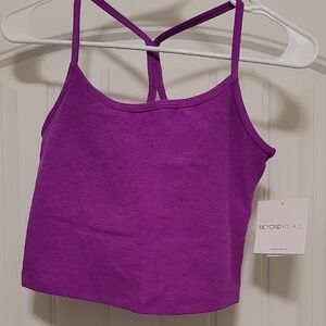 Beyond Yoga Women's Spacedye Slim Racerback Cropped Tank In Vivid Purple